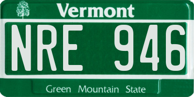 VT license plate NRE946
