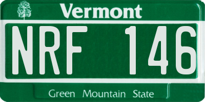 VT license plate NRF146