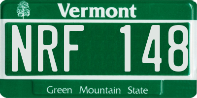 VT license plate NRF148