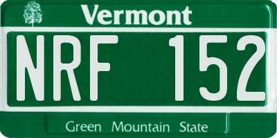 VT license plate NRF152
