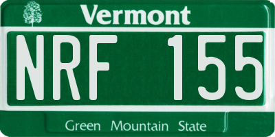 VT license plate NRF155