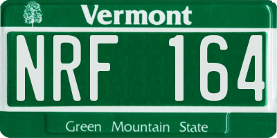 VT license plate NRF164