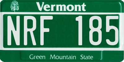 VT license plate NRF185