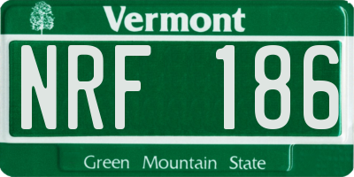 VT license plate NRF186