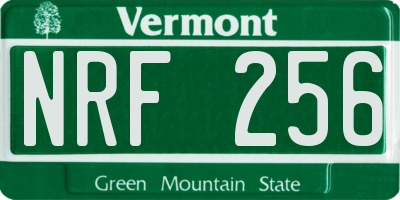VT license plate NRF256
