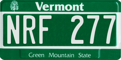 VT license plate NRF277