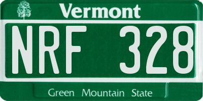 VT license plate NRF328