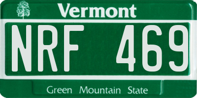 VT license plate NRF469
