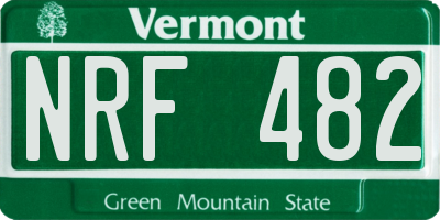 VT license plate NRF482
