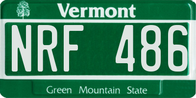 VT license plate NRF486