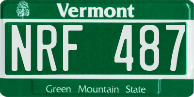 VT license plate NRF487