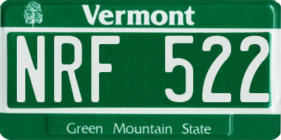 VT license plate NRF522