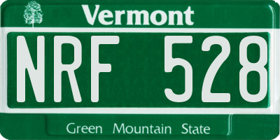 VT license plate NRF528