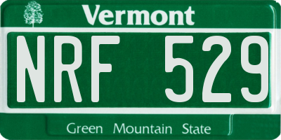 VT license plate NRF529