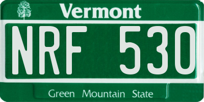 VT license plate NRF530