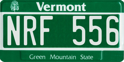 VT license plate NRF556