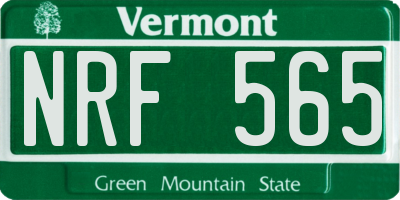VT license plate NRF565