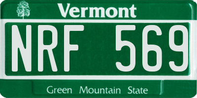 VT license plate NRF569