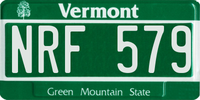 VT license plate NRF579