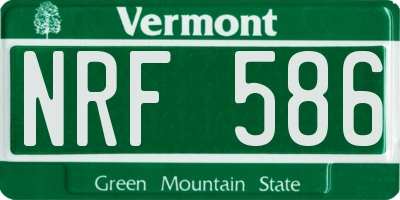 VT license plate NRF586