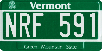 VT license plate NRF591