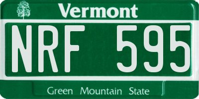 VT license plate NRF595