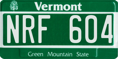 VT license plate NRF604