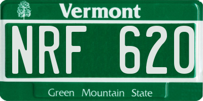VT license plate NRF620