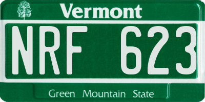 VT license plate NRF623