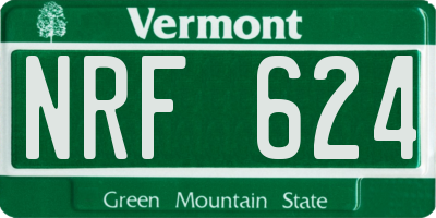 VT license plate NRF624