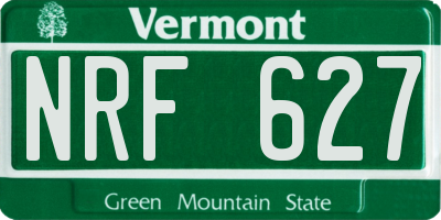 VT license plate NRF627