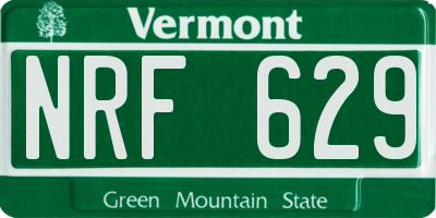 VT license plate NRF629