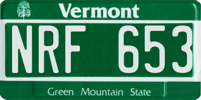 VT license plate NRF653