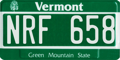 VT license plate NRF658