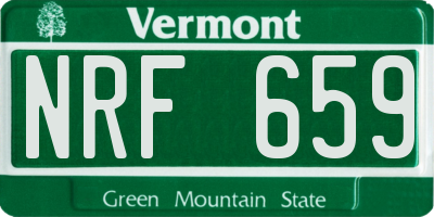 VT license plate NRF659