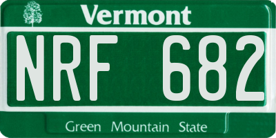 VT license plate NRF682