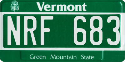 VT license plate NRF683