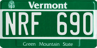 VT license plate NRF690
