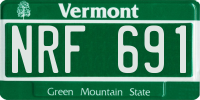 VT license plate NRF691