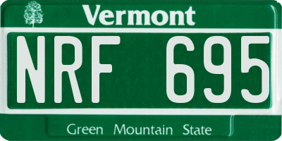 VT license plate NRF695