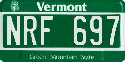 VT license plate NRF697