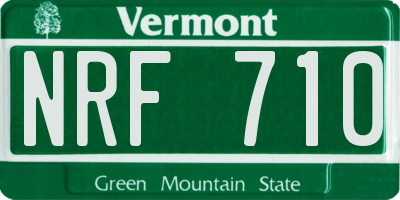 VT license plate NRF710