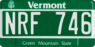VT license plate NRF746