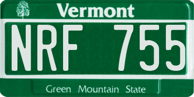 VT license plate NRF755