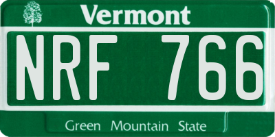 VT license plate NRF766