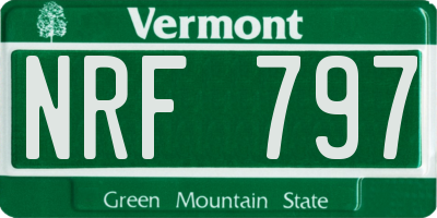 VT license plate NRF797