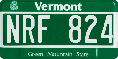 VT license plate NRF824