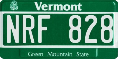 VT license plate NRF828