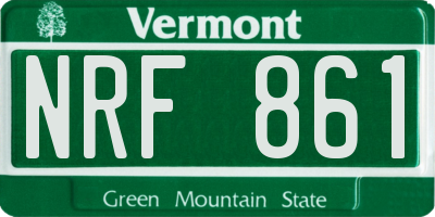 VT license plate NRF861