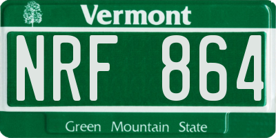 VT license plate NRF864